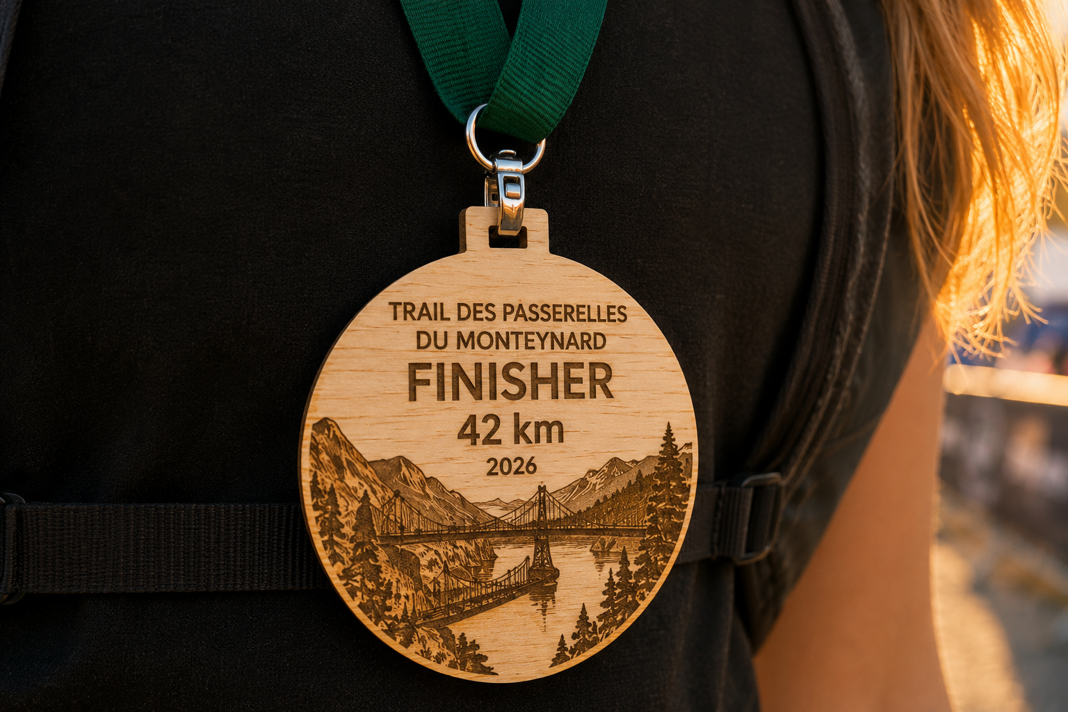 Médaille personnalisée en bois
