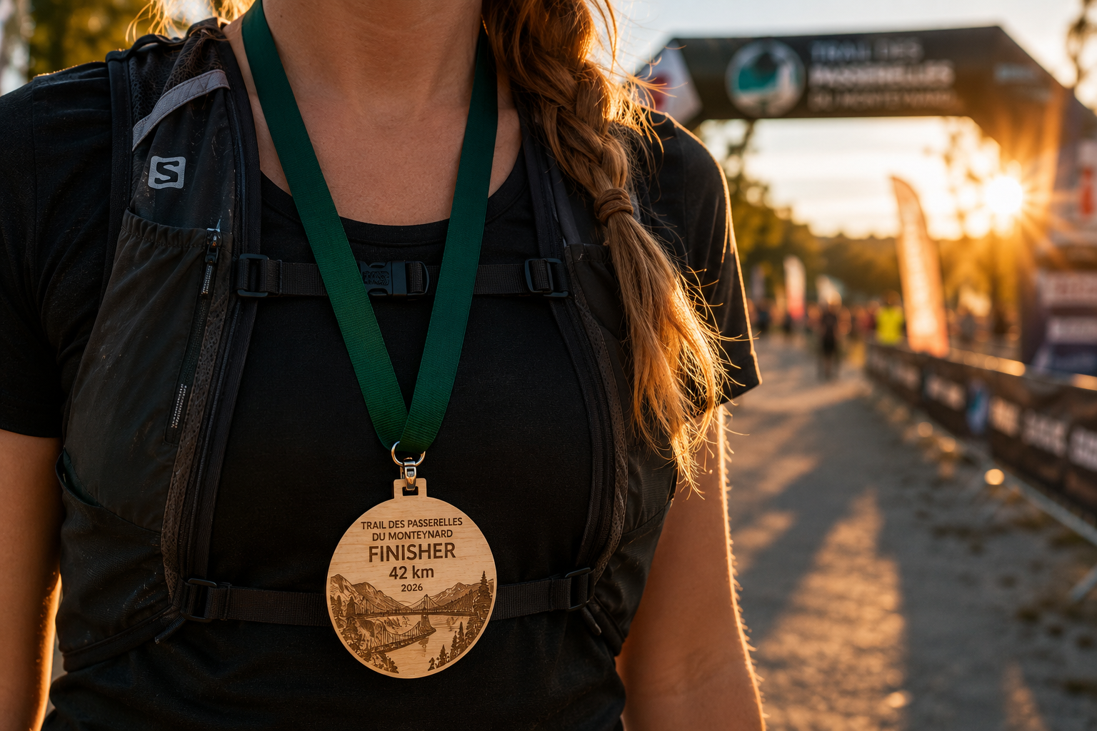 Médaille personnalisée en bois