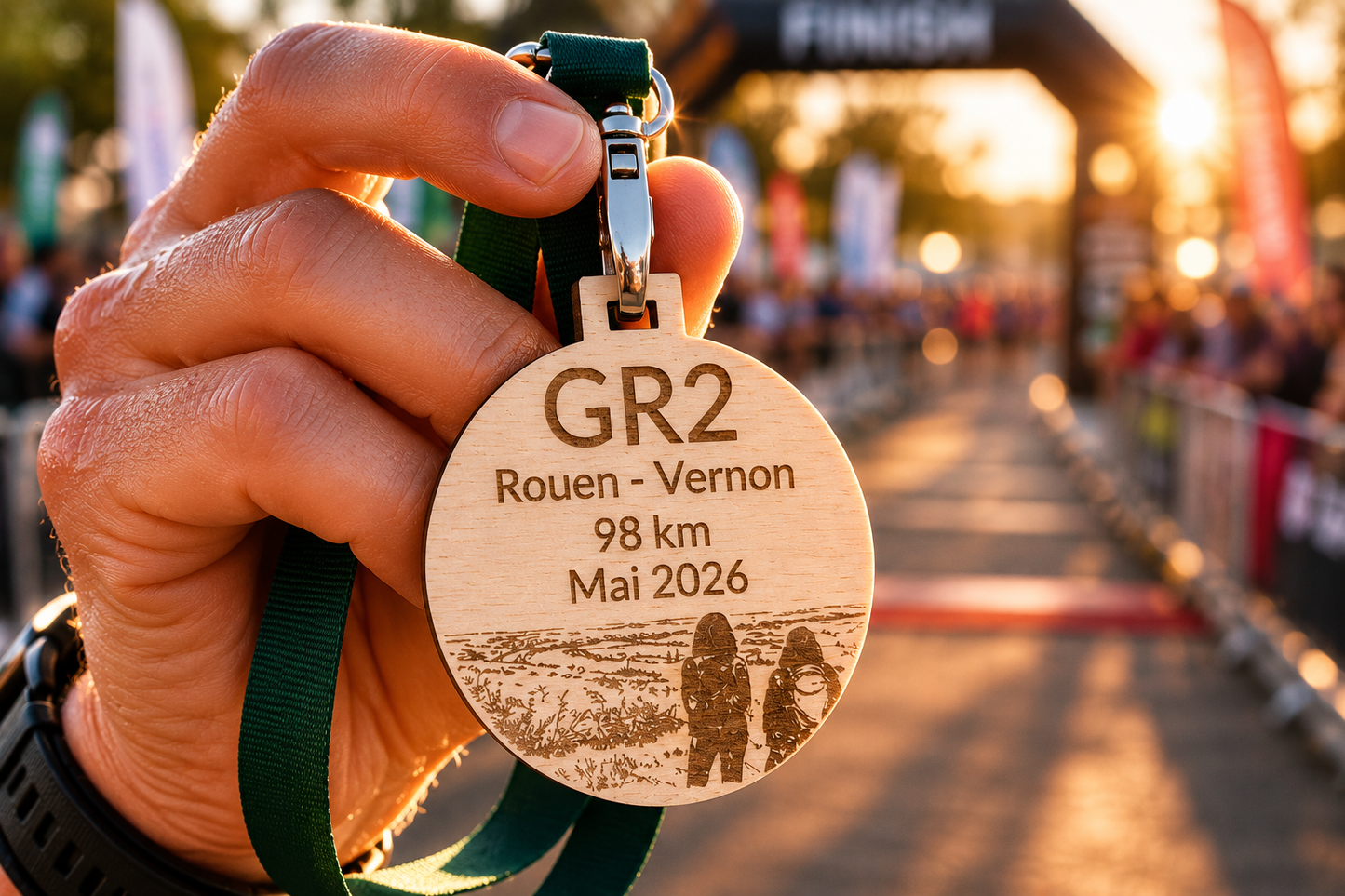 Médaille personnalisée en bois
