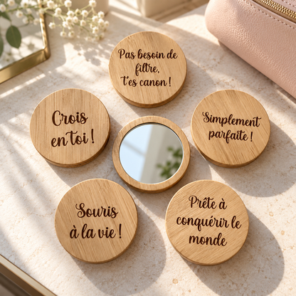 Miroir personnalisable en bois