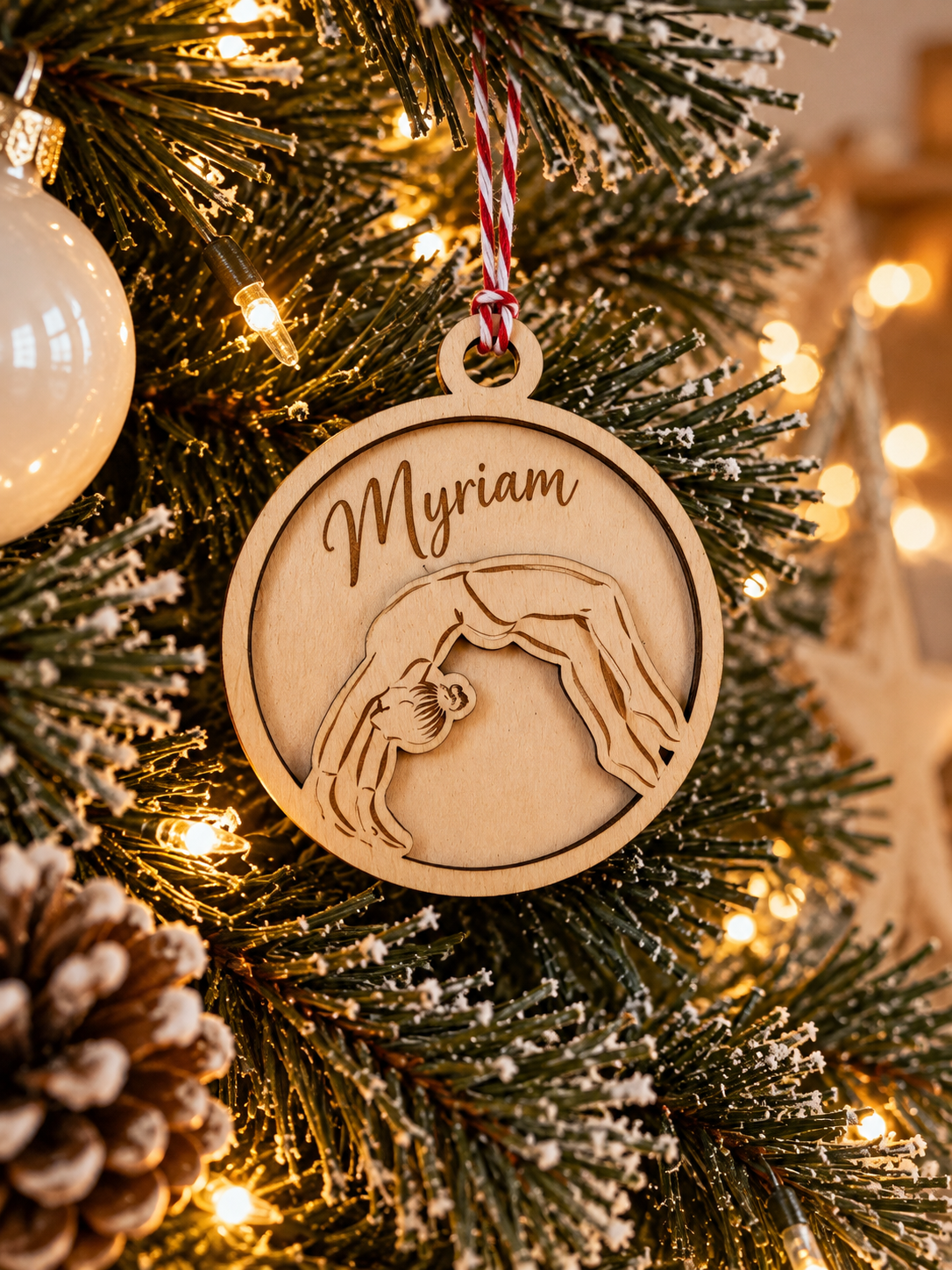 Boule de Noël personnalisée thème gymnastique