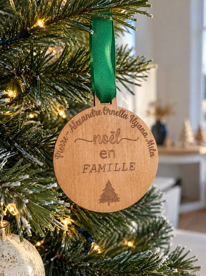 Ornement de Noël personnalisée en bois