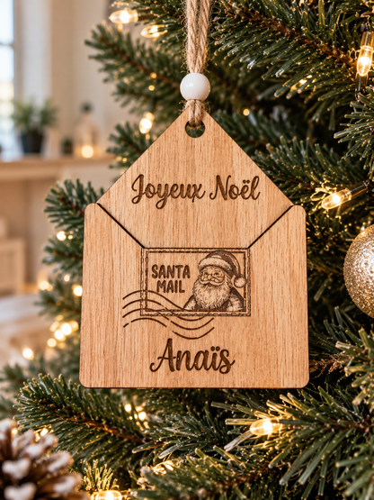 Décoration sapin de Noël en bois