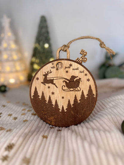 boule de noel calendrier de l'avent personnalisée
