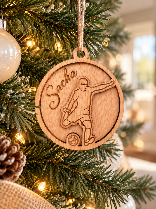 Boule de Noël personnalisée spéciale football