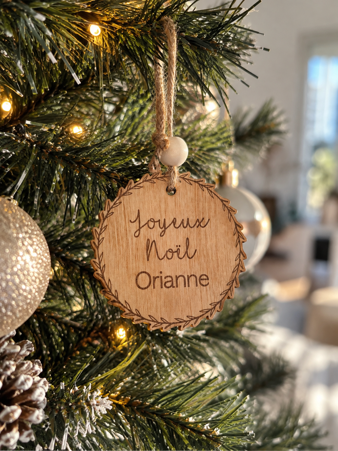 Boule de Noël personnalisée pour petite fille