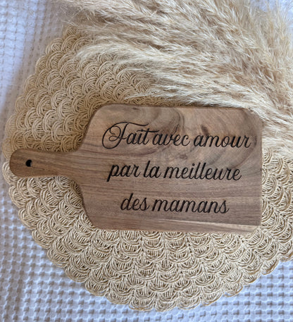 Planche à découper personnalisée en bois
