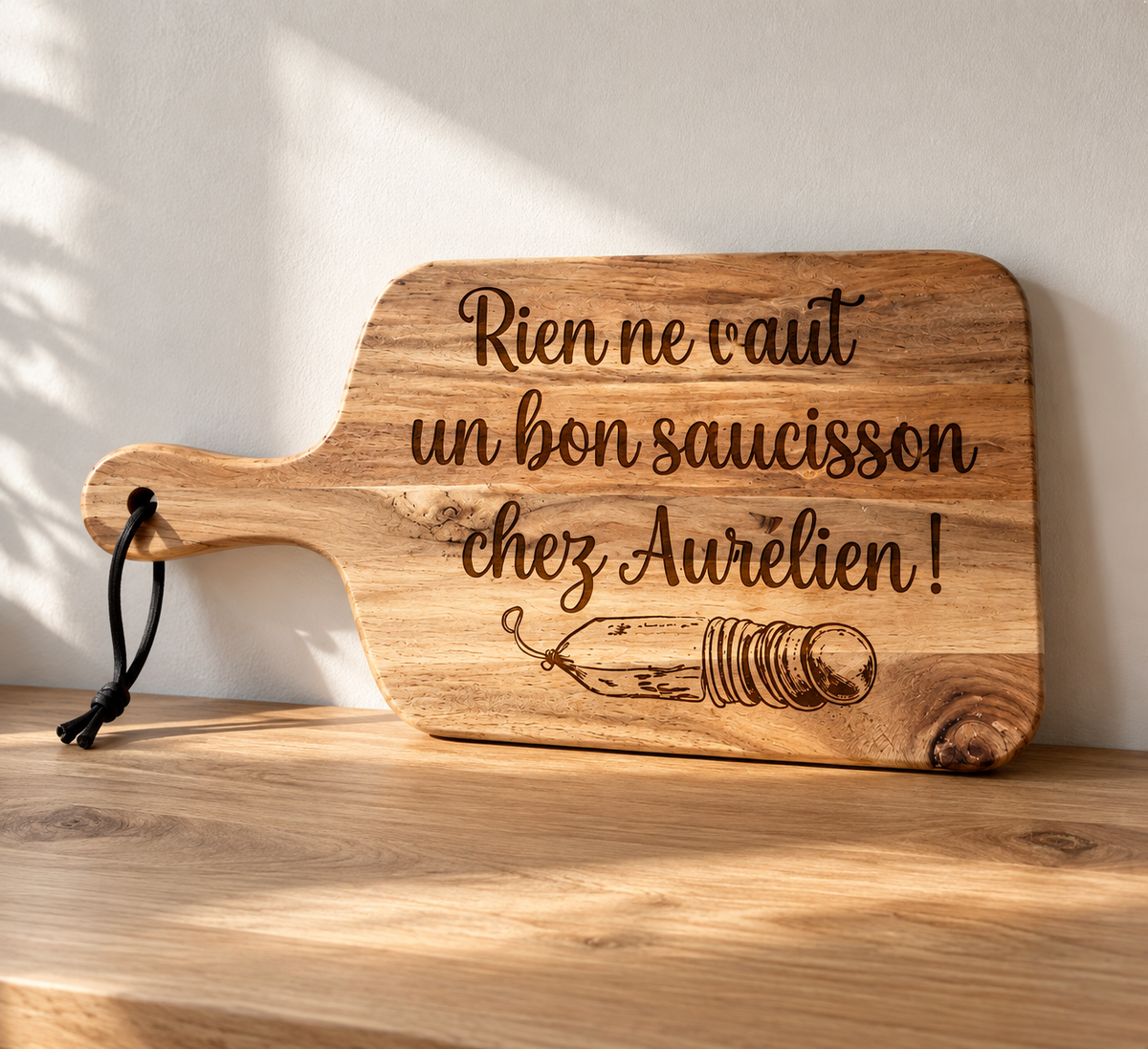 Planche apéritif personnalisée en bois