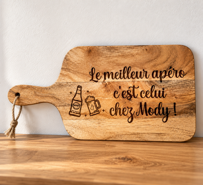 Planche à découper personnalisée en bois 