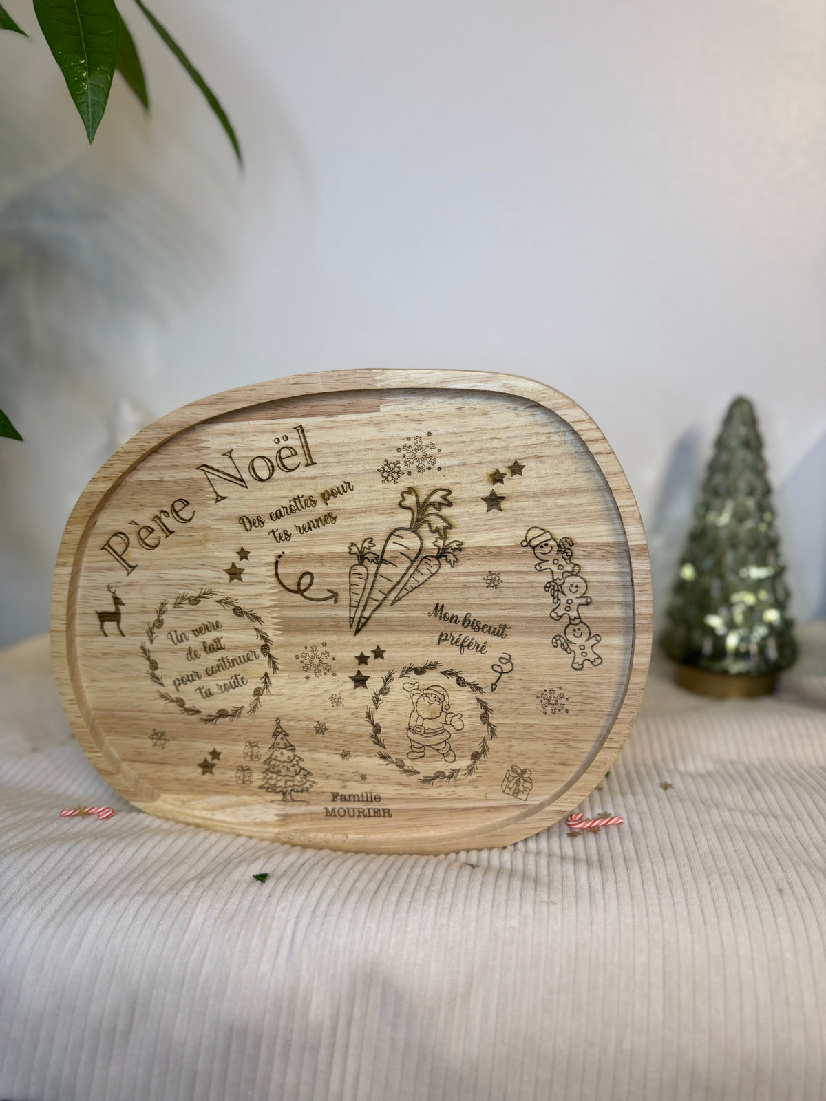 plateau père noel personnalisé