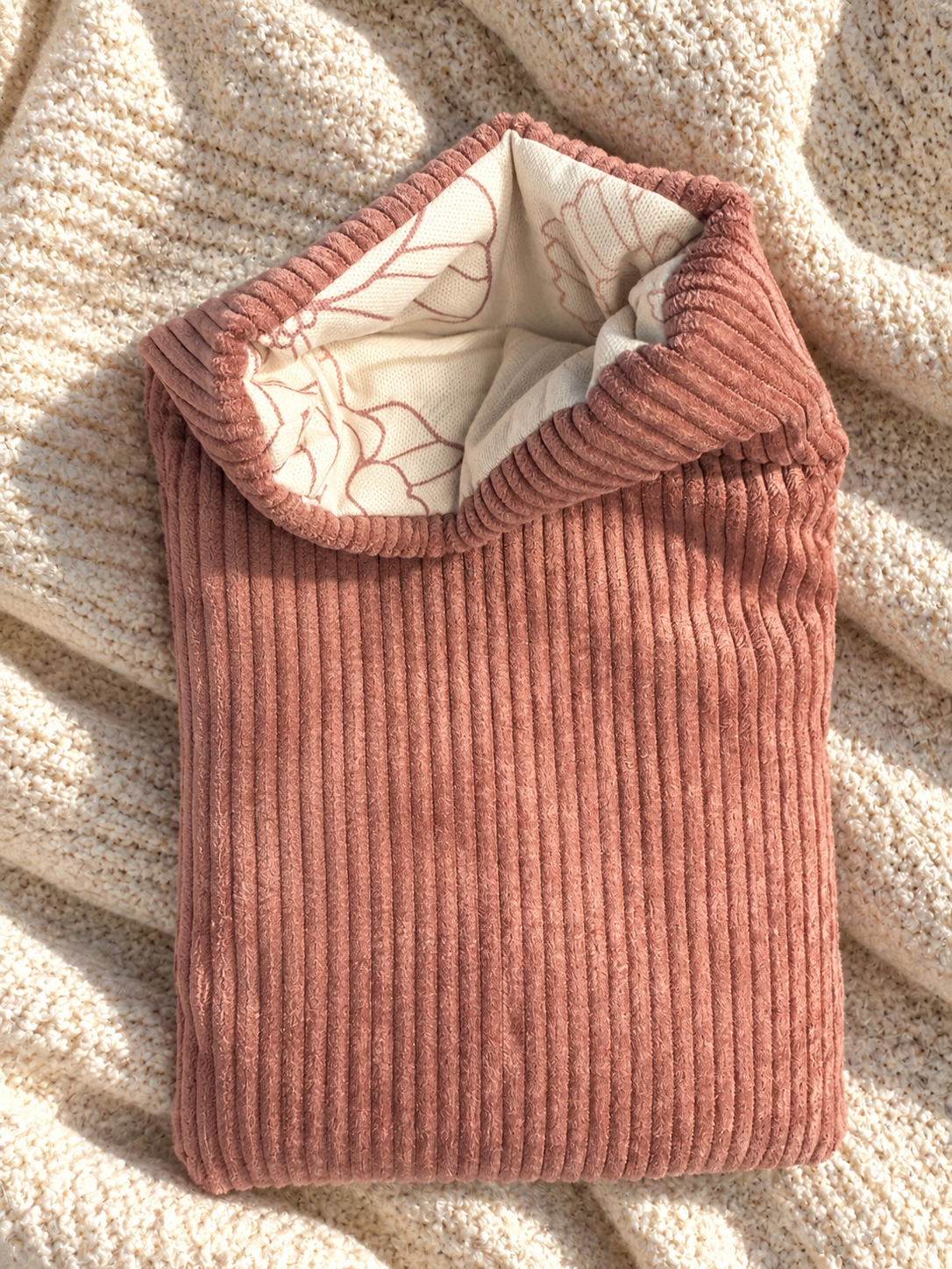 Pochette pour livre de poche cousu à la main en france