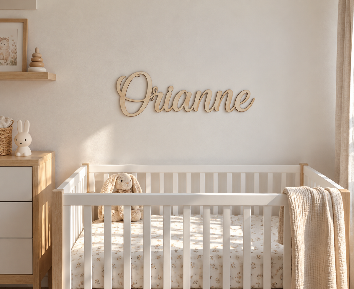 Prénom de chambre enfant personnalisée en bois