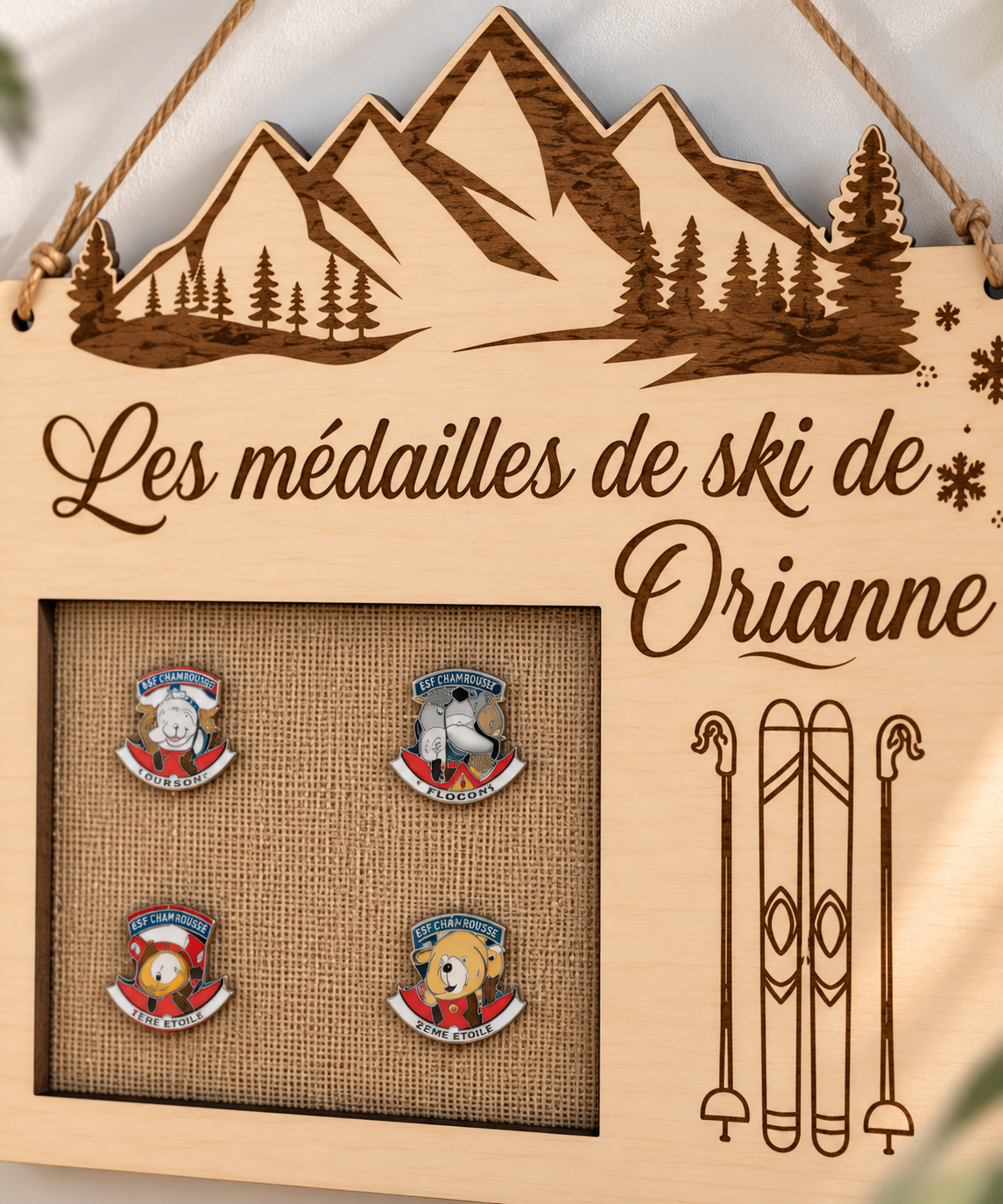 Support flocon de ski personnalisable
