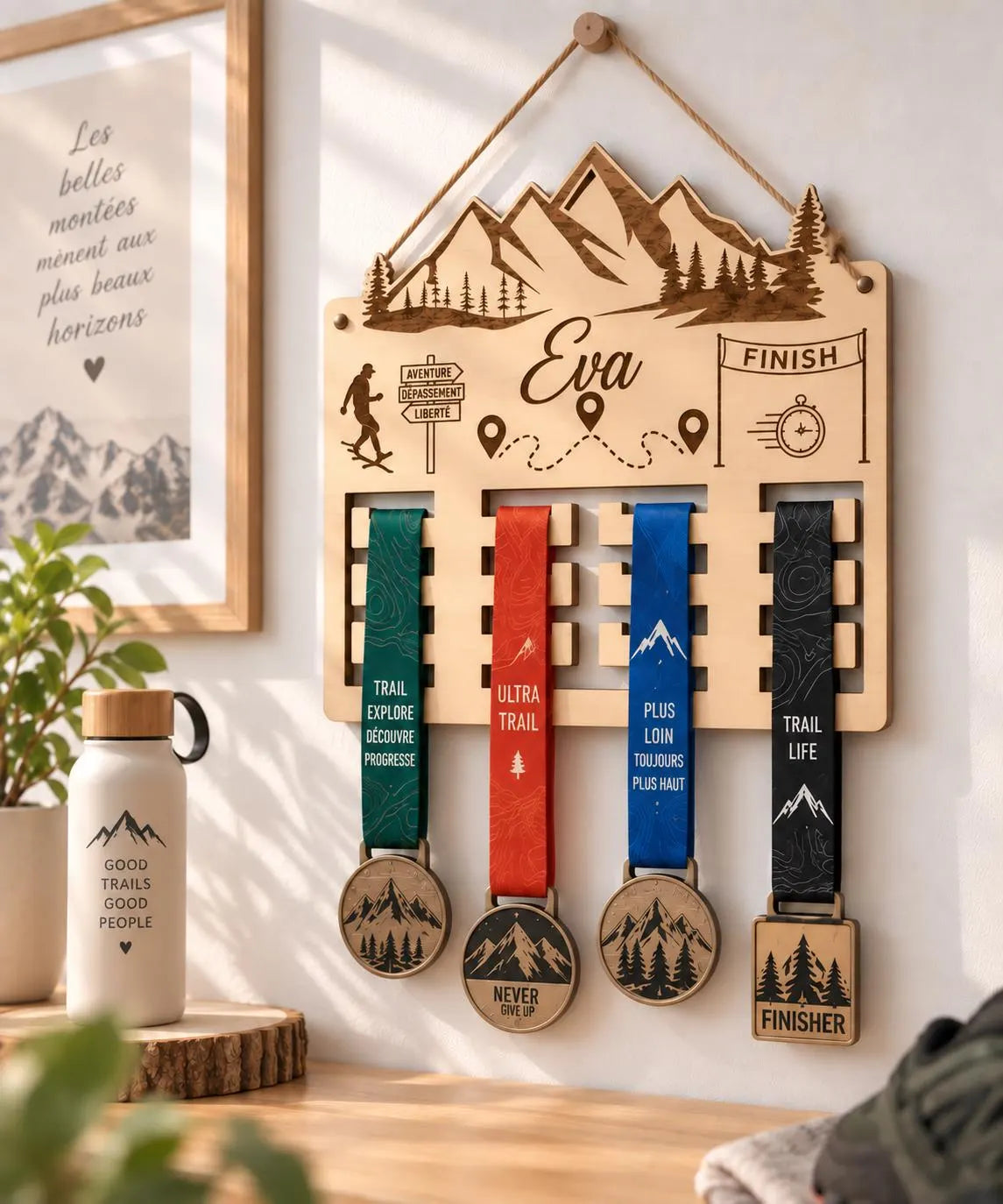 Support médaille de trail personnalisé 