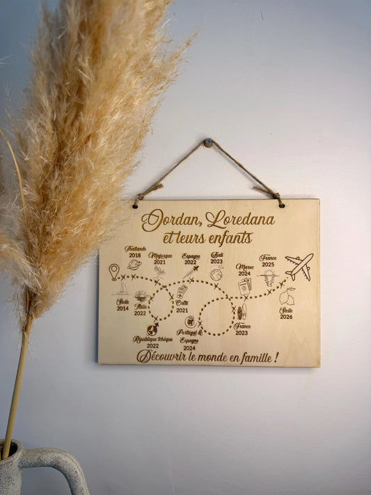 Faites un cadeau original personnalisable avec notre magnifique tableau de voyage.