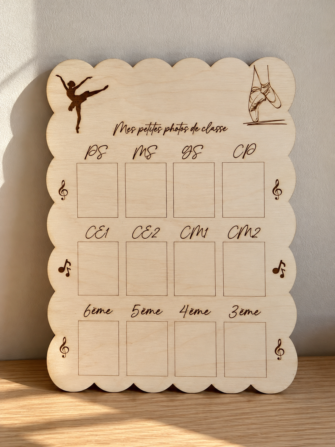 Panneau photo de classe pour enfant sur le thème de la danse