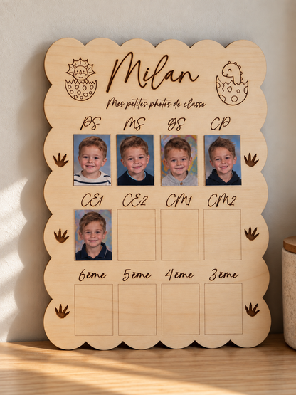 Panneau de photo scolaire pour petit garçon personnalisé