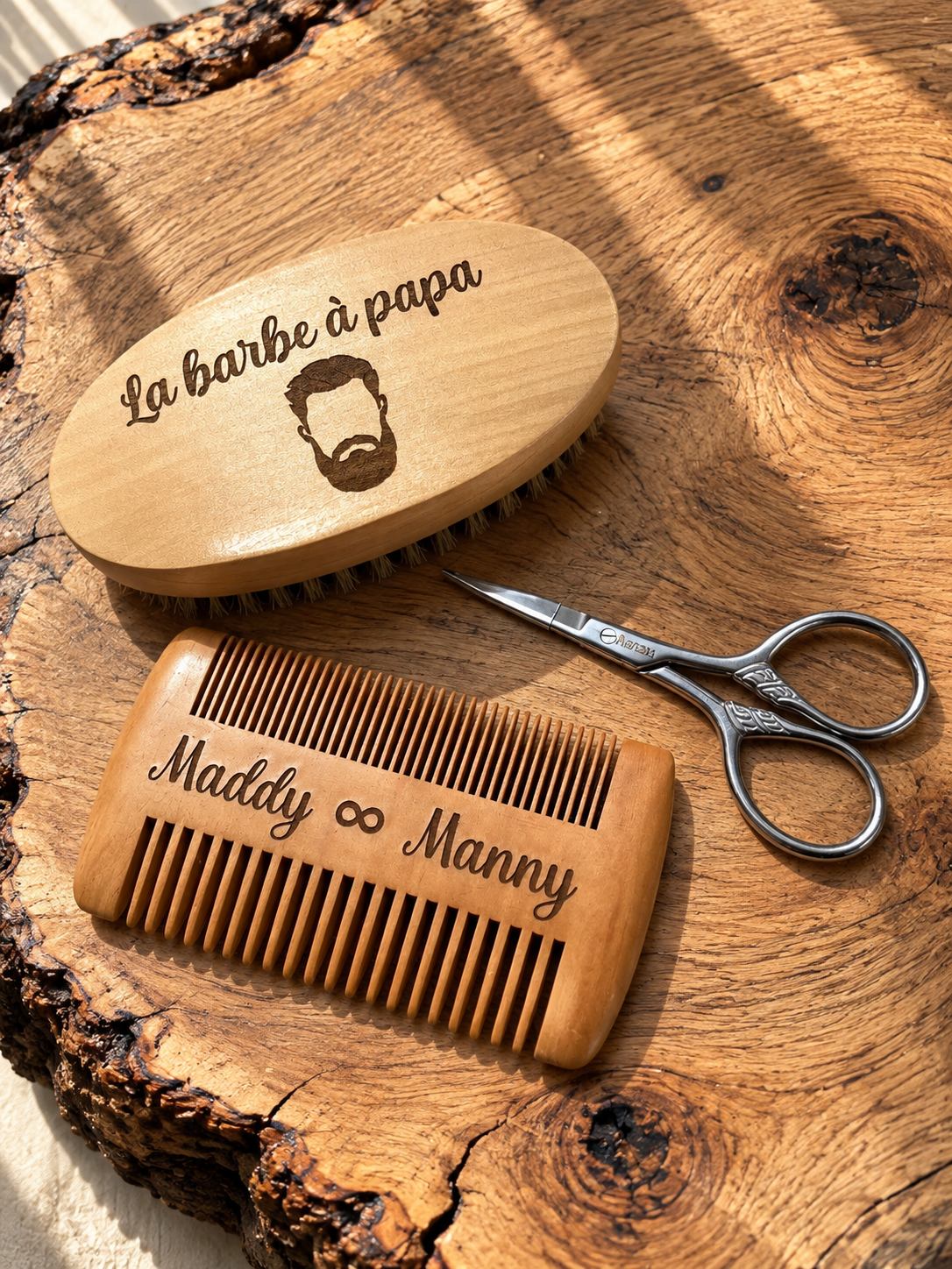 Kit pour prendre soin de la barbe d'un homme, le tout personnalisé