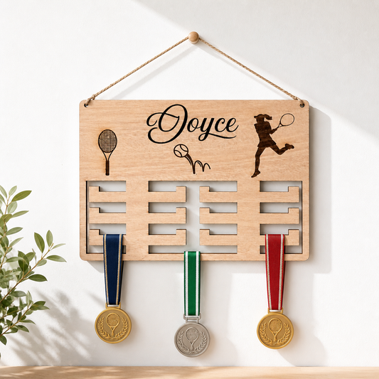 Porte médaille de tennis personnalisé