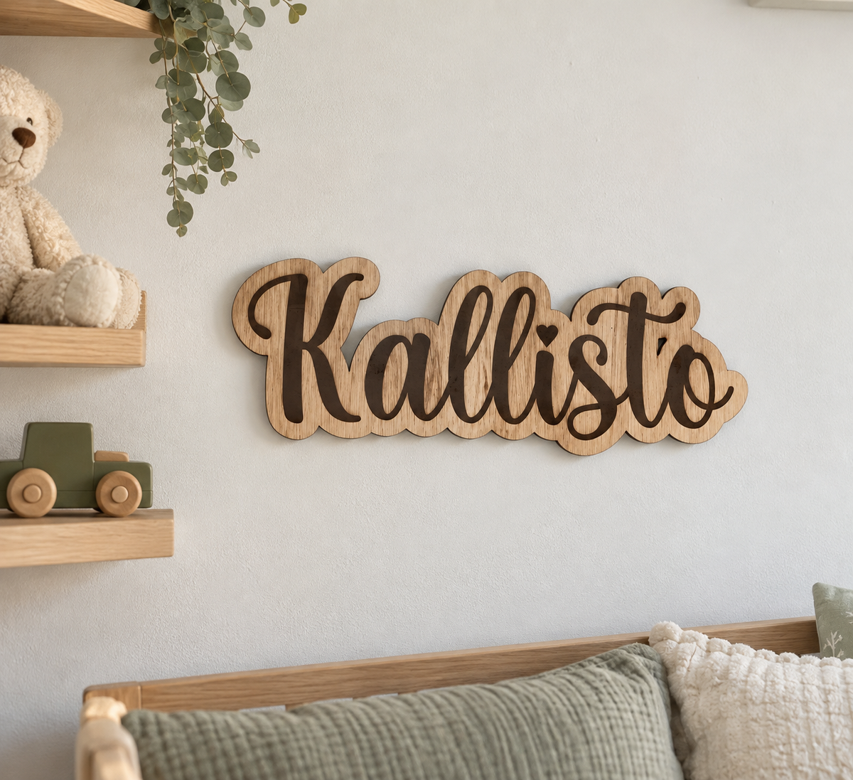 Décoration de chambre pour enfant personnalisé en bois