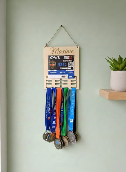 Support médaille et dossard de sport