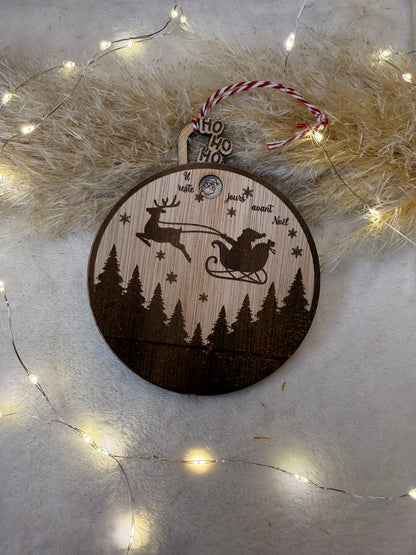 boule de noel calendrier personnalisee