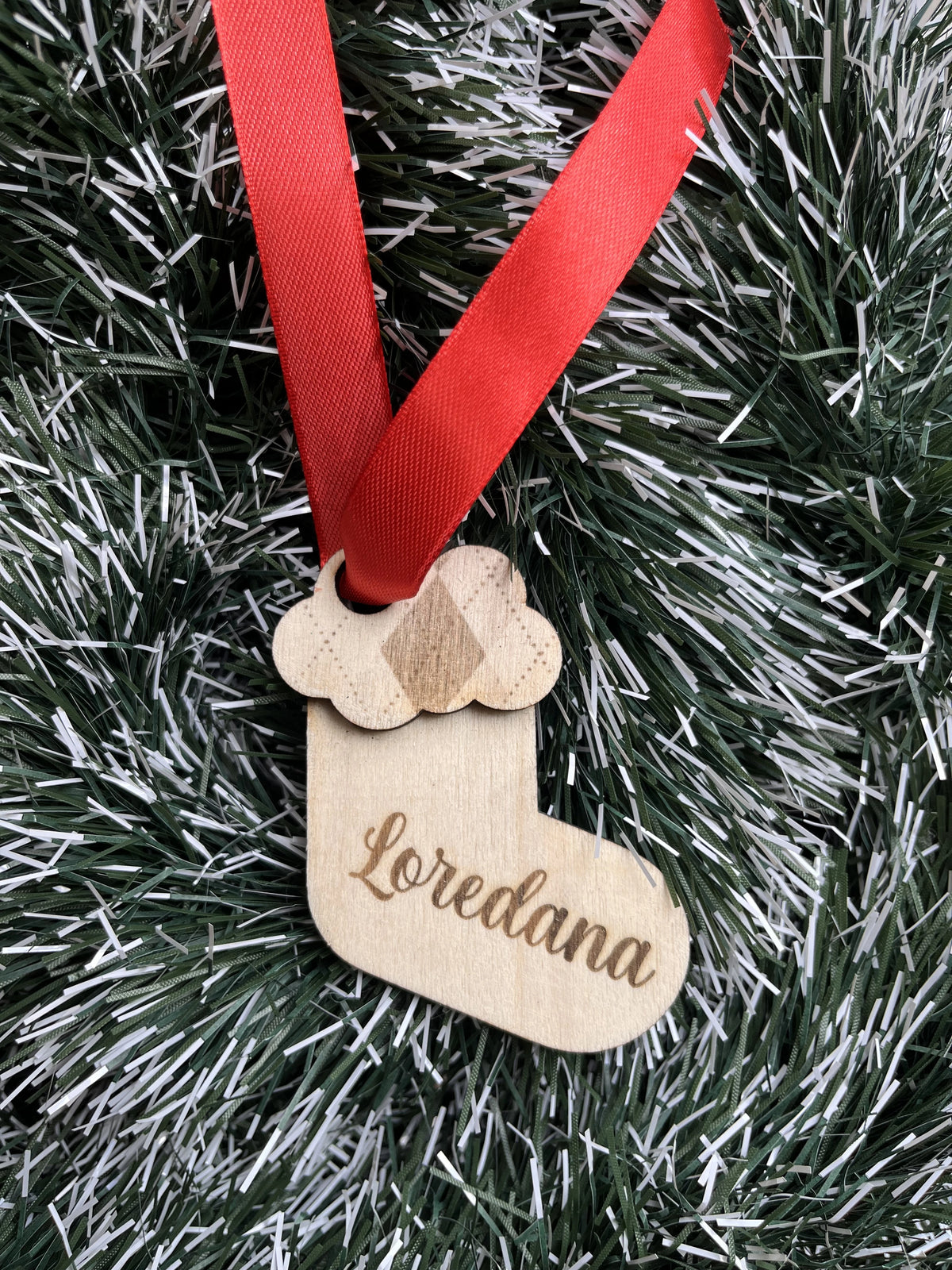 boule de noel botte personnalisée