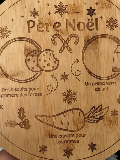 Gravure sur plateau du père Noël personnalisé