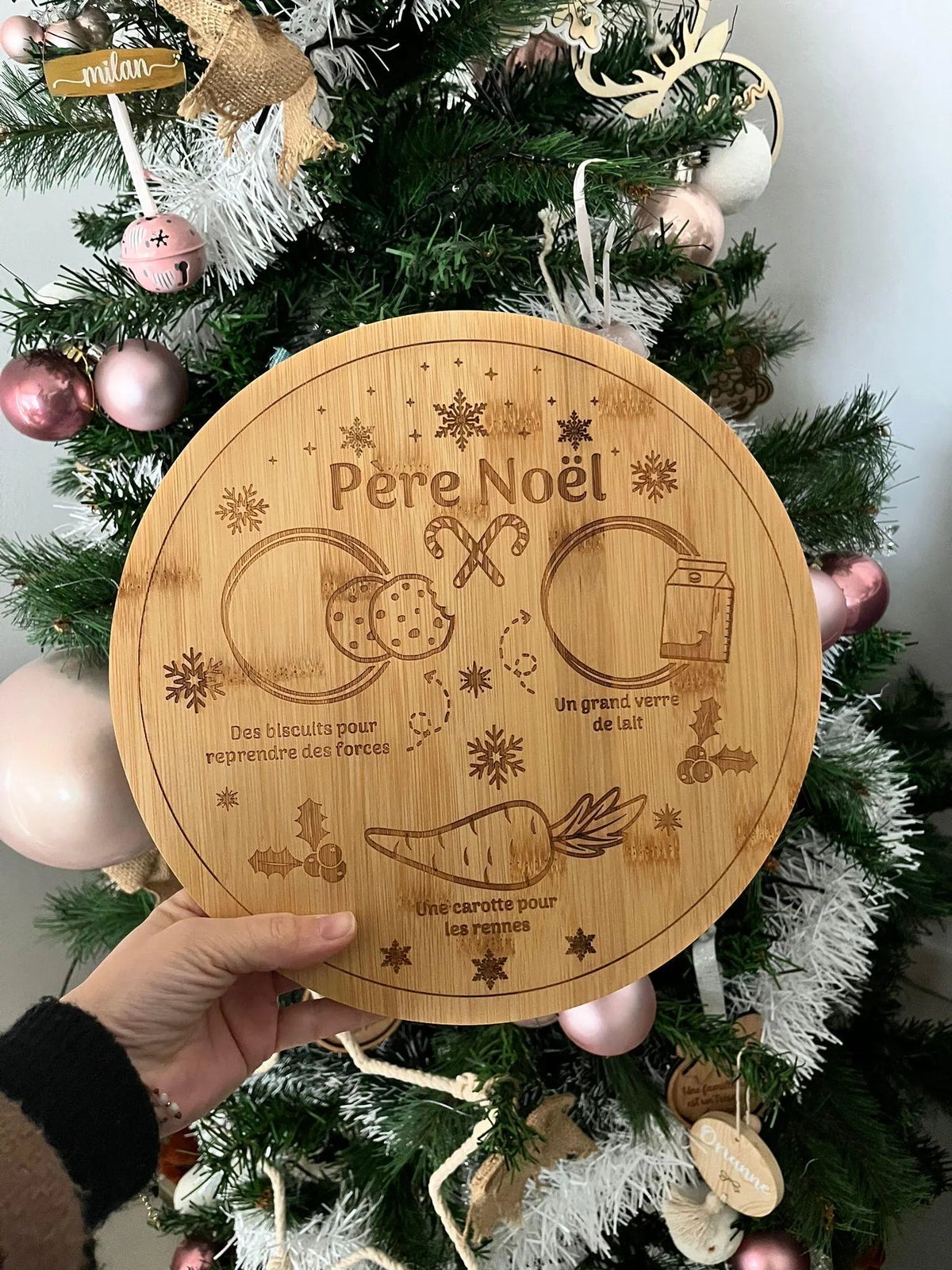 plateau père Noël personnalisé