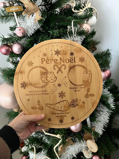 plateau père Noël personnalisé