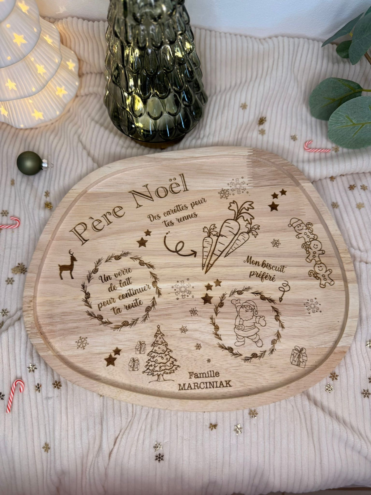 plateau pere noel personnalise