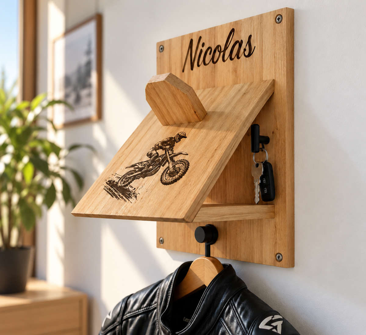 Porte casque moto personnalisé 