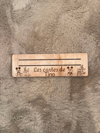 support jeu de carte personnalisé pour enfant thème isney