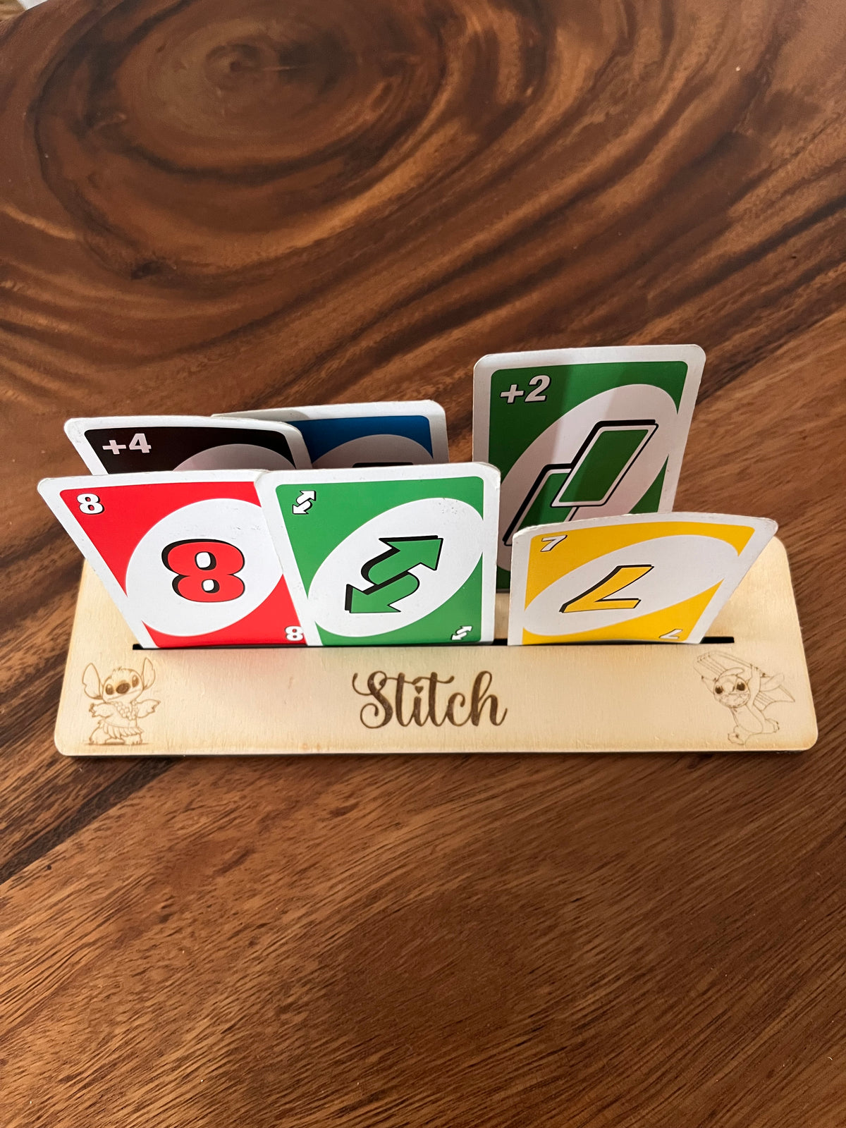 support jeu de carte personnalisé pour enfant thème stitch