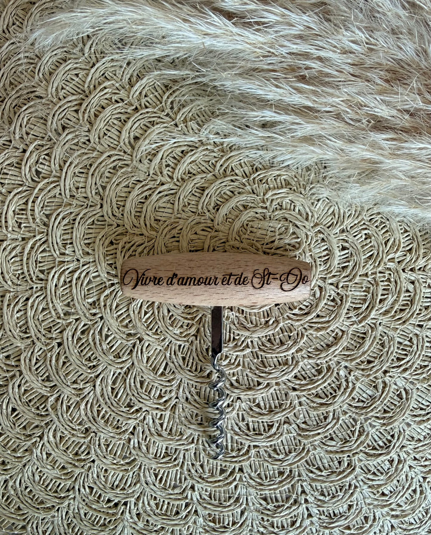 tire bouchon personnalisé en bois