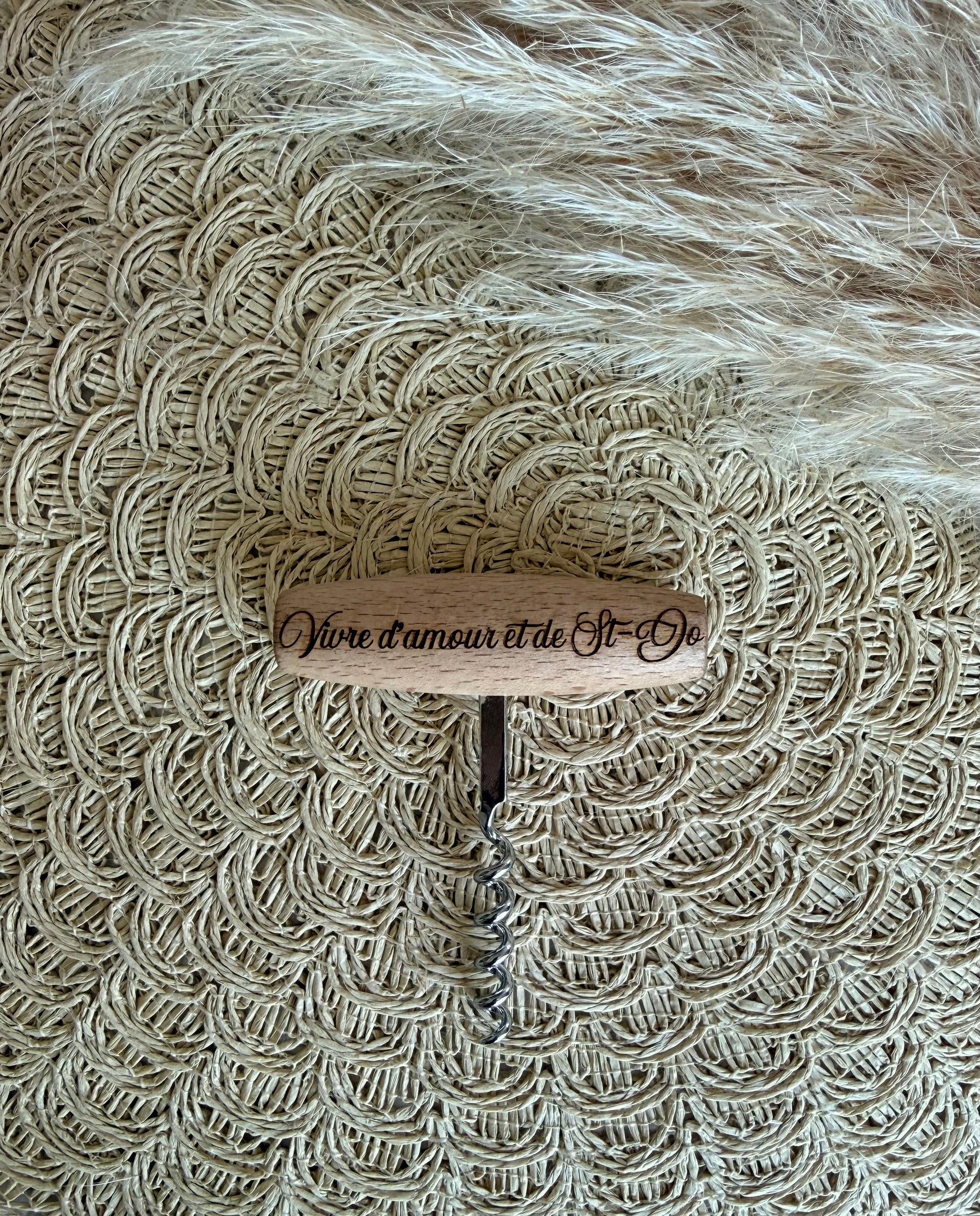 tire bouchon personnalisé en bois